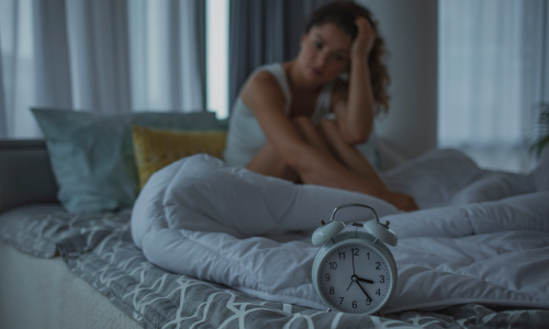 Person looking at clock